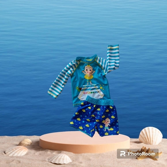 CoComelon Rashguard and Swim Trunk Set - Picture 1 of 16